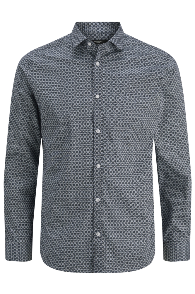 JPRBLABLACKPOOL STRETCH AOP LS SHIR 12284126 Navy Blazer